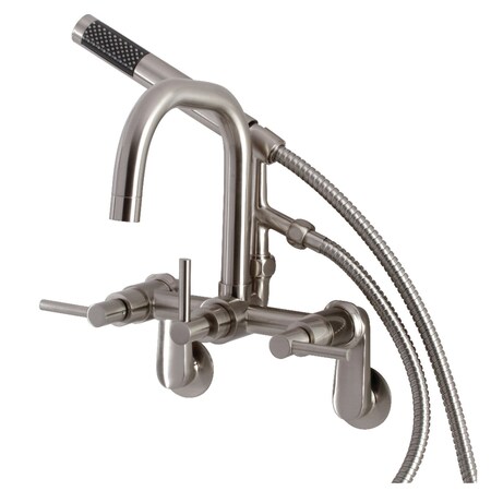 Aqua Vintage AE8458DL Wall Mount Clawfoot Tub Faucet, Brushed Nickel AE8458DL